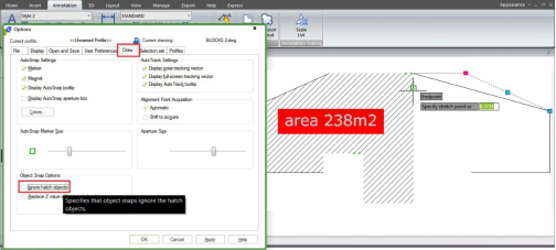 How to enable object snap to hatch2 - GstarCAD