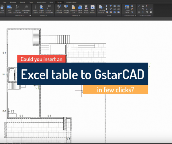 Introduction to GstarCAD Express Tool: AutoXLsTable