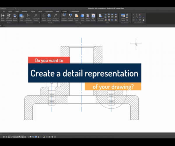How to use GstarCAD Express Tool: Region Scale