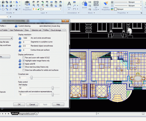 How to change the background color in CAD ?