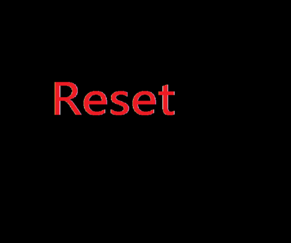Encountered an unknown error? Try Reset!
