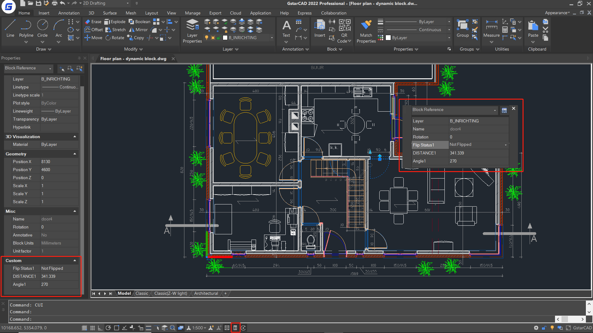 Quick properties - GstarCAD