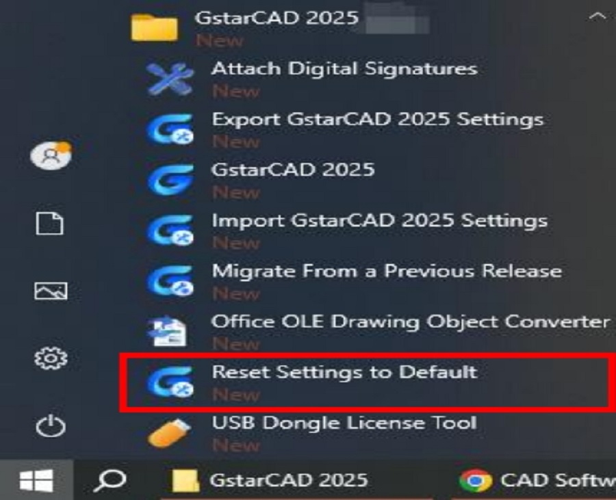 How to restore default settings in CAD